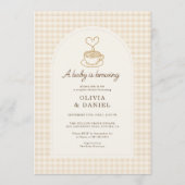 Invitation All in One Baby is Brewing Coffee Couples Shower (Devant)