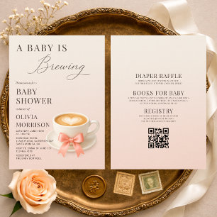 Invitation All in One Baby organise une Baby Shower Rose pour