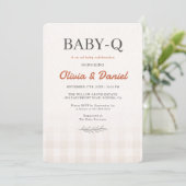 Invitation All in One BabyQ Couples Baby Shower  (Debout devant)