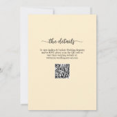 Invitation All in One Beach and Palm Trees QR Code Mariage (Dos)