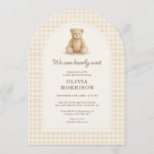 Invitation All in One Bearly Wait Baby Shower (Devant)