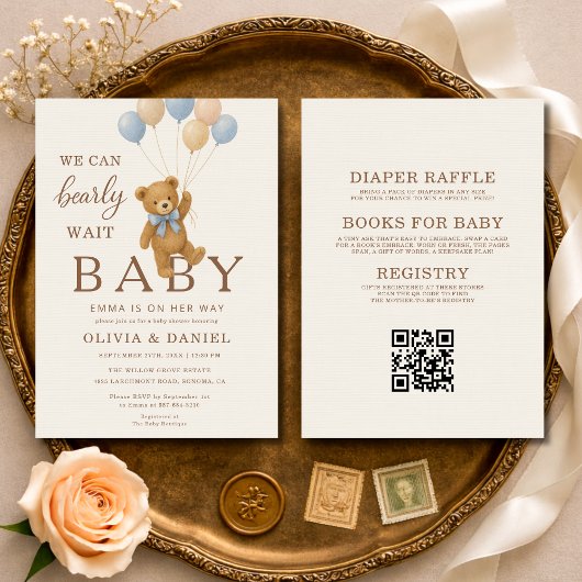 Invitation All in One Bearly Wait Couples Shower