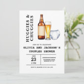 Invitation All in One Beers Diapers Couples Baby shower (Debout devant)
