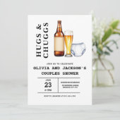 Invitation All in One Beers Diapers Couples Baby shower (Debout devant)