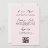 Invitation All in One Blush Rose Floral Baby in Bloom Douche (Dos)