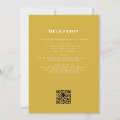 Invitation All in One Crest Gold Champagne QR Code Mariage (Dos)
