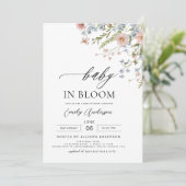 Invitation All in One Fleur sauvage Baby in Bloom Baby shower (Debout devant)