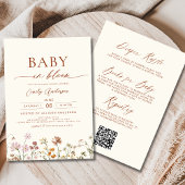 Invitation All in One Fleur sauvage Baby in Bloom Baby shower