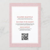 Invitation All in One Ladybug Gingham Baby Shower (Dos)