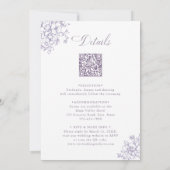 Invitation All in One Lavender Frame Wedding (Dos)