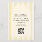 Invitation All in One Lemon Stripes Clothesline Baby Shower (Dos)