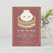 Invitation All in One Little Dumpling Baby Shower QR Code (Debout devant)