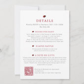Invitation All in One Little Love Bug QR Code Douche (Dos)