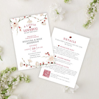 Invitation All in One Little Love Bug QR Code Douche