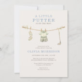 Invitation All in One Little Putter Golf Baby Shower (Devant)