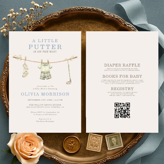 Invitation All in One Little Putter Golf Baby Shower