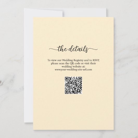 Invitation All in One Love est dans l'air QR Code Mariage (Dos)