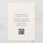 Invitation All in One Neutral Coquette Bow Baby Shower (Dos)