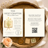 Invitation All in One Next Chapter Begins QR Code Baby Shower