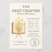 Invitation All in One Next Chapter Begins QR Code Baby Shower (Devant)