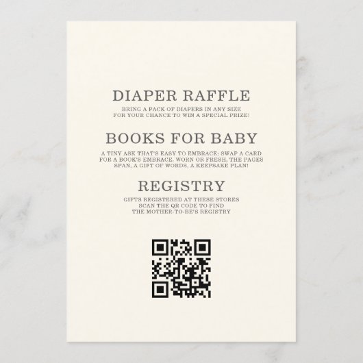 Invitation All in One Next Chapter Begins QR Code Baby Shower (Dos)