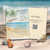 Invitation All in One Nothing Fancy Just Love QR Code Beach