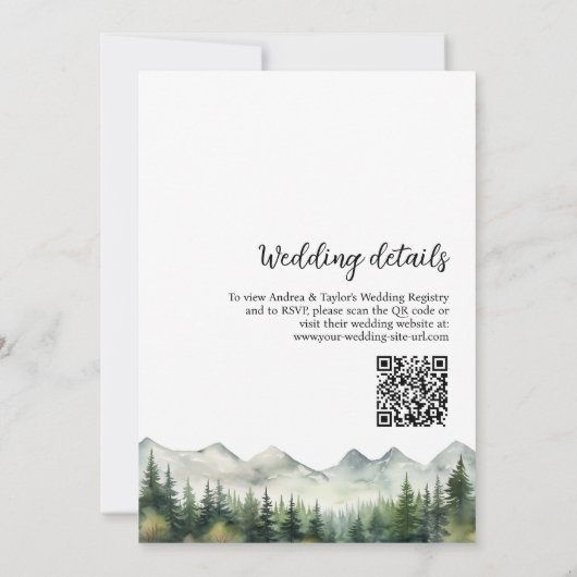 Invitation All in One Nothing Fancy Just Love QR Code Mariage (Dos)