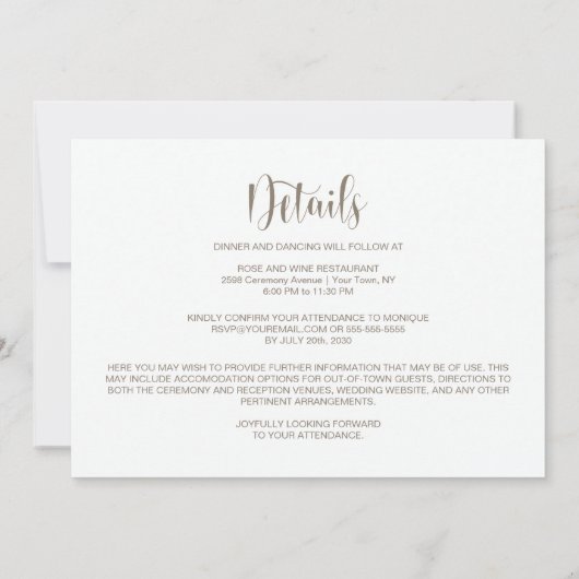 Invitation All in One Orange and White Daisies Wedding (Dos)