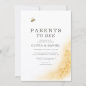 Invitation All in One Parents to Bee Couples Baby Shower (Devant)