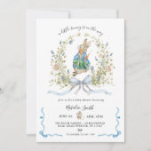 Invitation All in One Peter Rabbit Bunny QR Baby Shower  (Devant)