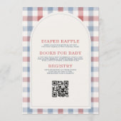 Invitation All in One Red White and Due Baby Shower (Dos)