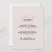 Invitation All in One Rose Gold Blush Parties scintillant Omb (Dos)