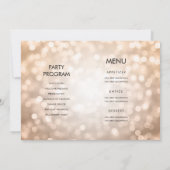 Invitation All In One Rose Gold Parties scintillant Lumières  (Dos)