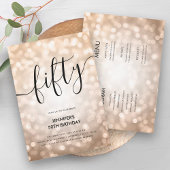 Invitation All In One Rose Gold Parties scintillant Lumières 