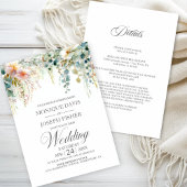 Invitation All in One Rustic Eucalyptus Greenery Wedding