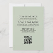 Invitation All in One Sage Green Botanical Floral Baby Shower (Dos)