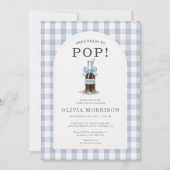 Invitation All in One She's Ready to Pop Boy Baby Shower (Devant)