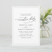 Invitation All-In-One Simple Classic Nuestra Boda Wedding (Debout devant)