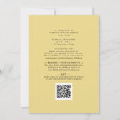 Invitation All in One Sunflowers Mariage or verdure (Dos)