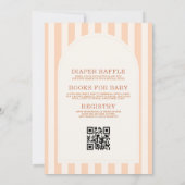 Invitation All in One Sweet Little Peach Stripes Baby Shower (Dos)