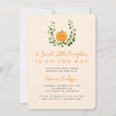Invitation All in One Sweet Little Pumpkin Baby Shower (Devant)