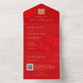 Invitation All in One Traditionnelle Mariage Chino (À l'intérieur)