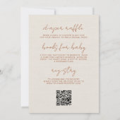 Invitation All in One Wildflower Baby in Bloom Faux Linen (Dos)