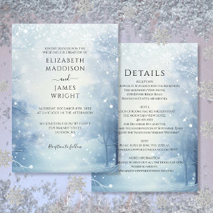 Invitation All In One Winter Wonderland Forest Mariage