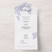 Invitation All in One Wisteria Watercolor (À l'intérieur)