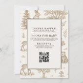 Invitation All in One Woodland Animals QR Code Baby Shower (Dos)