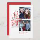 Invitation All is Brighton 2 Photo Christmas Card (Devant / Derrière)