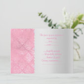 Invitation All Occassion Pink Silver couple de danse rsvp (Debout devant)