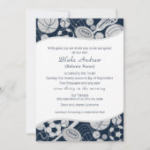 Invitation All Sports Bar Mitzvah Silver Blue (Devant)