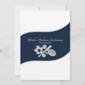 Invitation All Sports Bar Mitzvah Silver Blue (Dos)